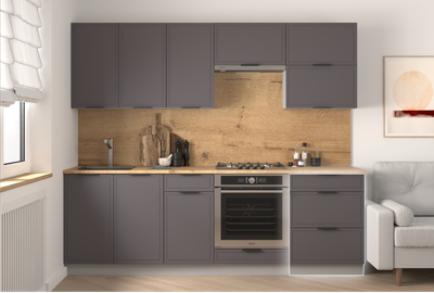 Шкаф-стол кухонный Arvento Корнелия Флок-плюс НШ60р3ш без столешницы