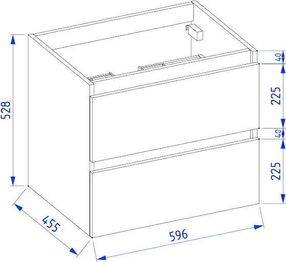 Тумба под умывальник Lauter Mia 60 (кашемир)