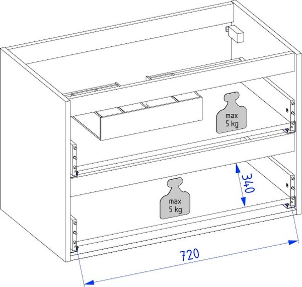 Тумба под умывальник Lauter Mia 80