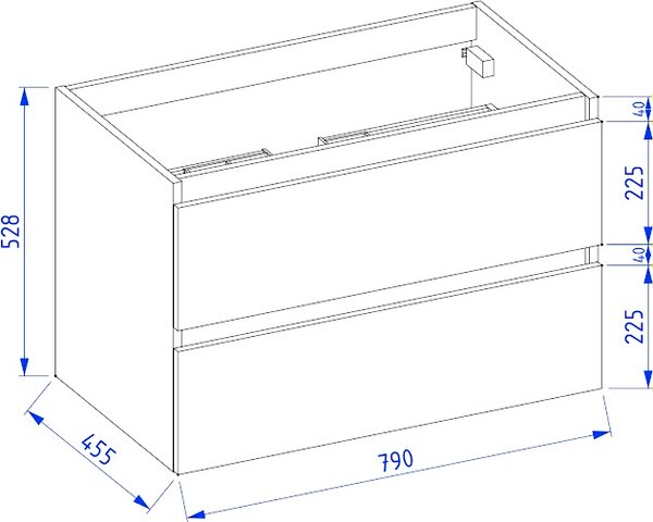 Тумба под умывальник Lauter Mia 80