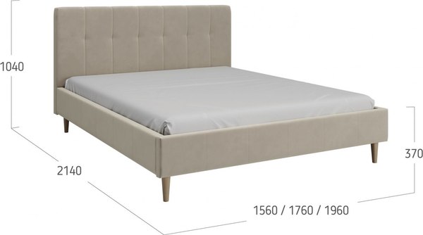 Каркас кровати Bravo Мебель Фрея 160x200 Стандарт 5 вариант