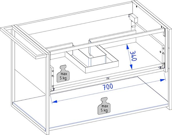 Тумба под умывальник Lauter Lea 80