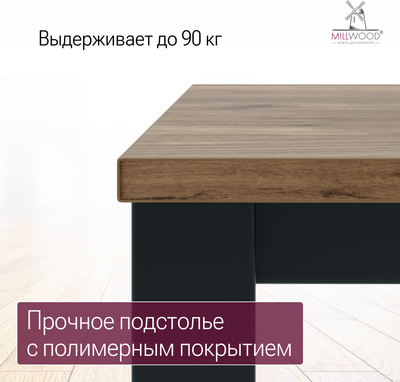 Обеденный стол Millwood Сеул 180x80x75
