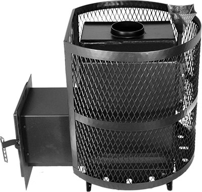 Печь-каменка Пегас Тайга-14 со стеклом сетчатый кожух ЗК