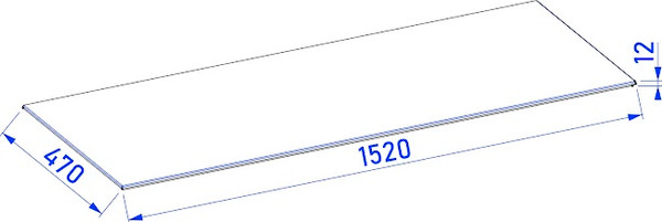 Столешница для тумбы в ванную Lauter Mia 150