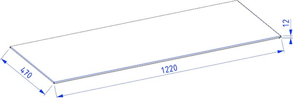 Столешница для тумбы в ванную Lauter Mia 120