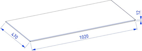 Столешница для тумбы в ванную Lauter Mia 100