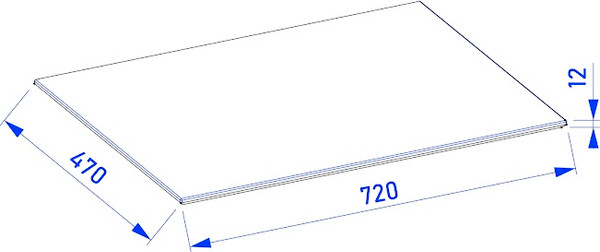 Столешница для тумбы в ванную Lauter Mia 70