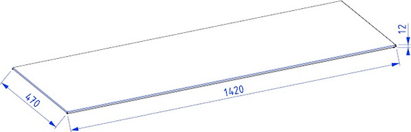 Столешница для тумбы в ванную Lauter Mia 140