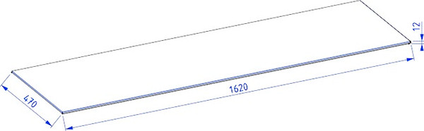 Столешница для тумбы в ванную Lauter Mia 160