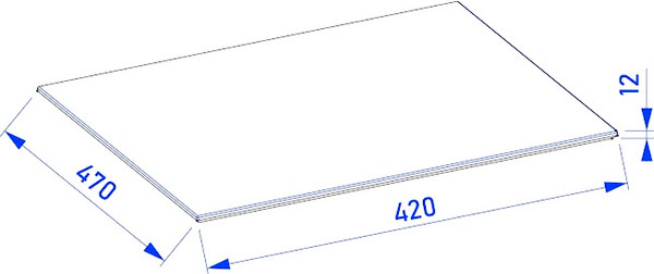 Столешница для тумбы в ванную Lauter Mia 40