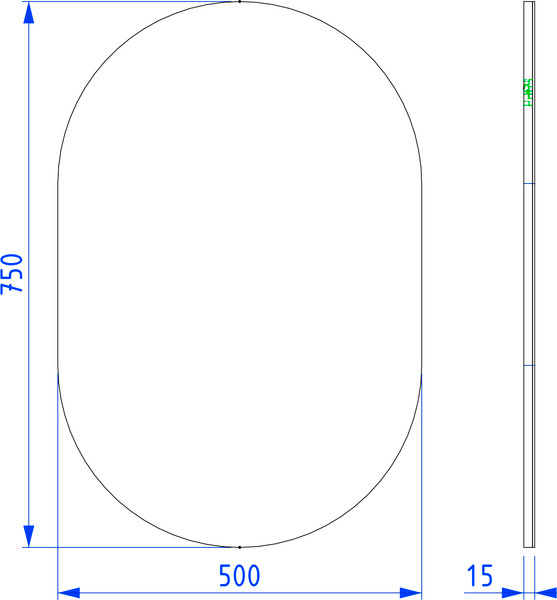 Зеркало Lauter Melisa овальное HA50