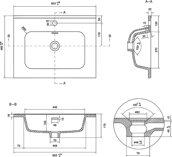 Умывальник Lauter Alton 61