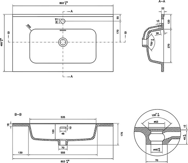 Умывальник Lauter Alton 82