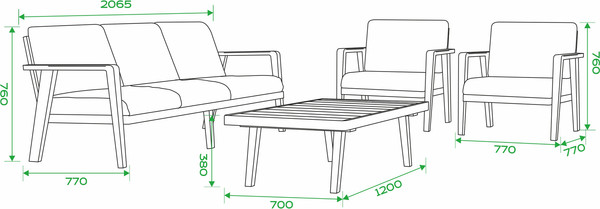 Комплект садовой мебели OUTDOOR Орлеан / OUT-0055