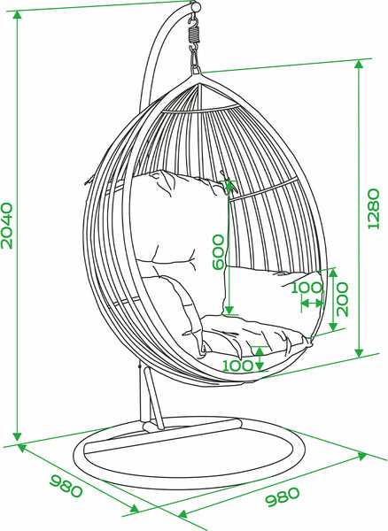 Кресло подвесное OUTDOOR Самуи / OUT-0039