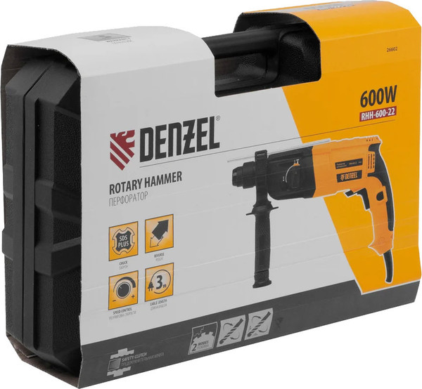 Перфоратор Denzel RHH-600-22