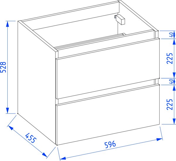 Комод для ванной Lauter Mia 60