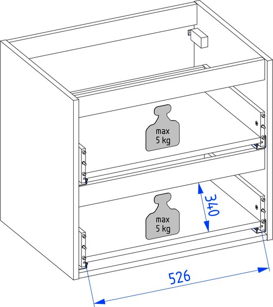 Комод для ванной Lauter Mia 60