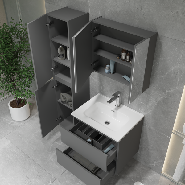 Шкаф с зеркалом для ванной Lauter Mia 60