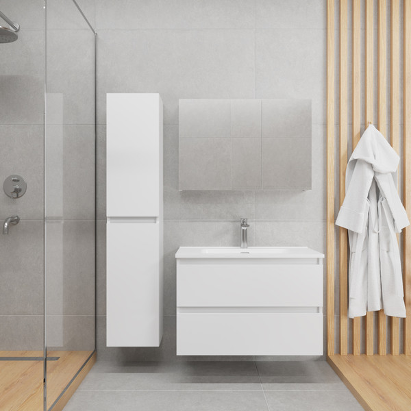 Шкаф с зеркалом для ванной Lauter Mia 80