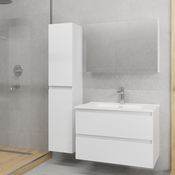 Шкаф с зеркалом для ванной Lauter Mia 80