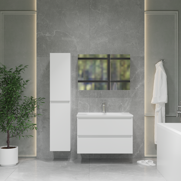 Шкаф с зеркалом для ванной Lauter Mia 80