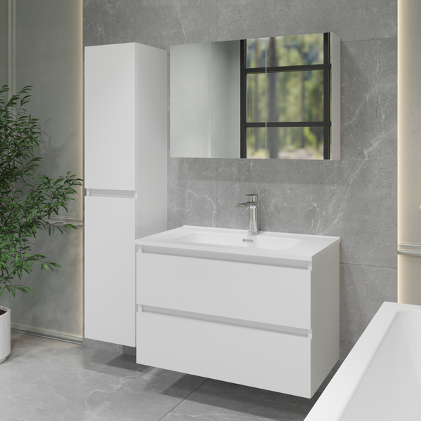 Шкаф с зеркалом для ванной Lauter Mia 80