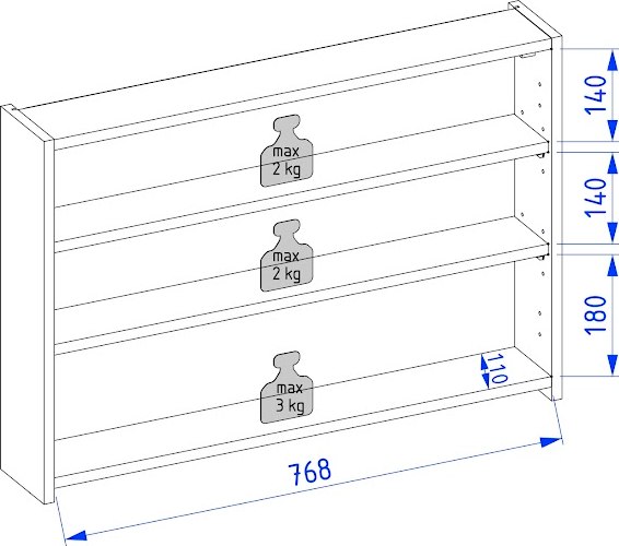 Шкаф с зеркалом для ванной Lauter Mia 80