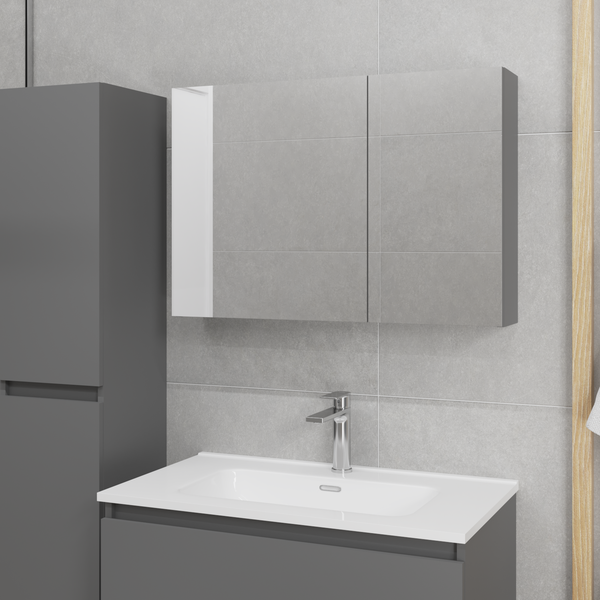 Шкаф с зеркалом для ванной Lauter Mia 80 - фото