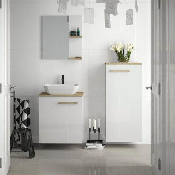 Тумба под умывальник Lauter Adri 59 (белый глянец)