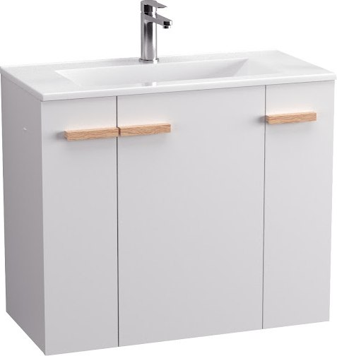 Тумба под умывальник Lauter Adri 79 (белый глянец) - фото