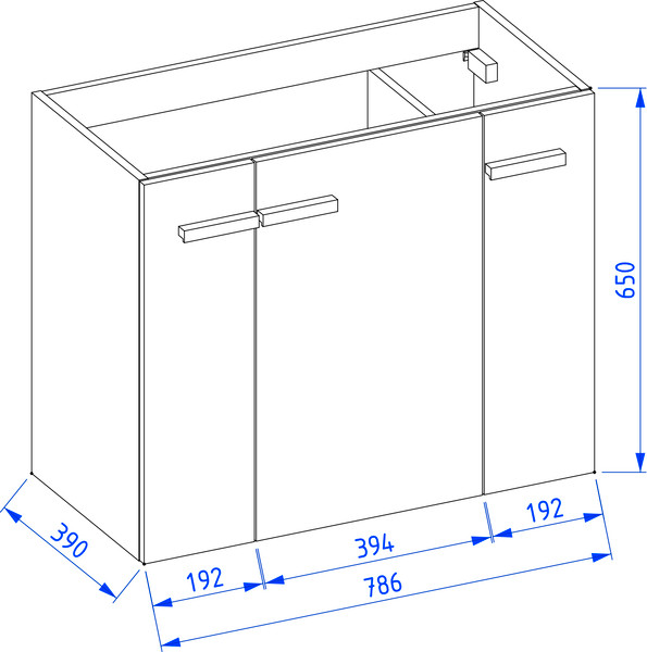 Тумба под умывальник Lauter Adri 79