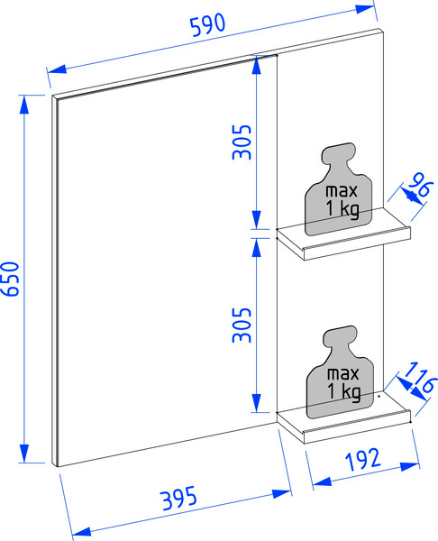 Зеркало Lauter Adri 59