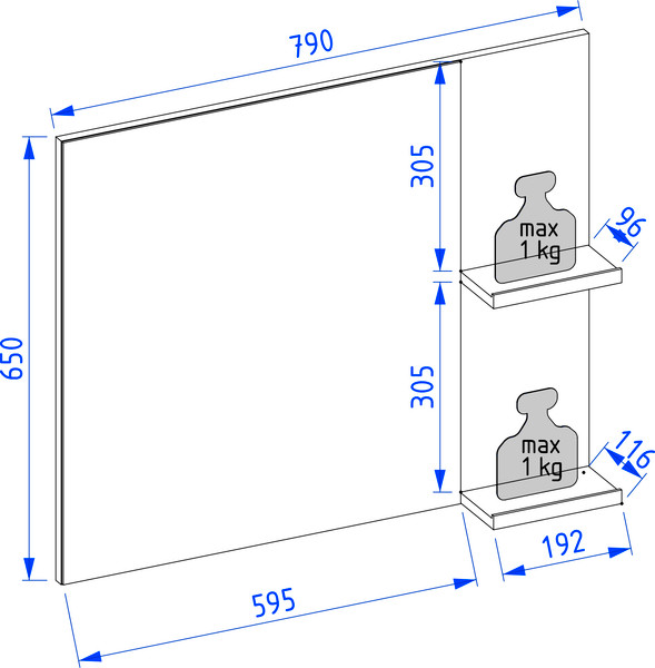 Зеркало Lauter Adri 79