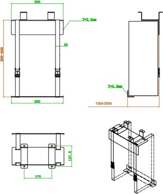 Кронштейн для системного блока AOKE Europe AK-MF10L-BK