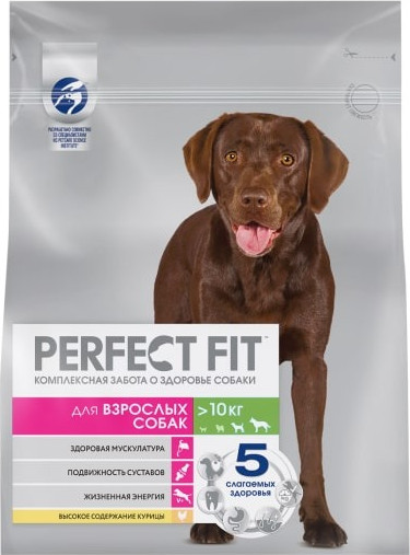 Сухой корм для собак Perfect Fit Для взрослых собак средних и крупных пород. Курица - фото