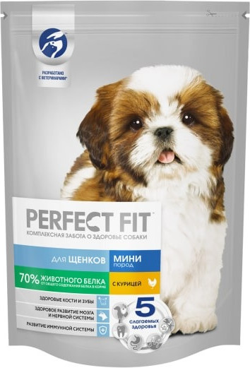 Сухой корм для собак Perfect Fit Для щенков мелких и миниатюрных пород. Курица - фото