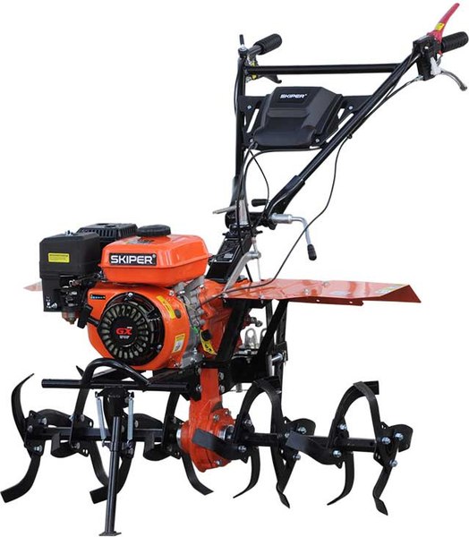 Мотоблок бензиновый Skiper MB-880SE + колеса Brado 4.00-10 - фото