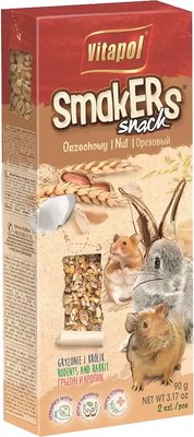 Лакомство для грызунов Vitapol Smakers зерновые палочки с орехами / ZVP-1106 - фото