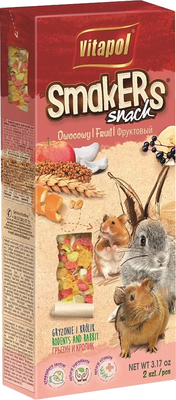 Лакомство для грызунов Vitapol Smakers зерновые палочки с фруктами / ZVP-1107 - фото