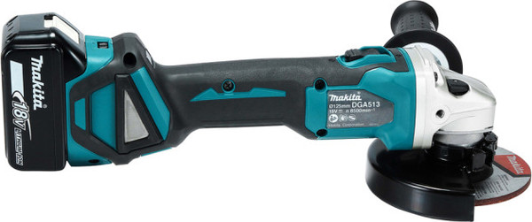 Профессиональная угловая шлифмашина Makita DGA513RT1J