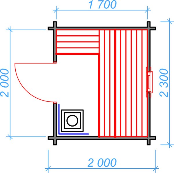 Баня из бруса Вирабуд Мини 2м