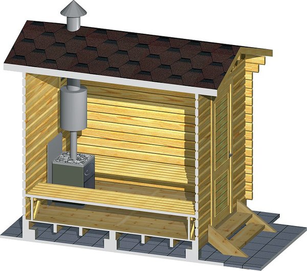 Баня из бруса Вирабуд Мини 3м