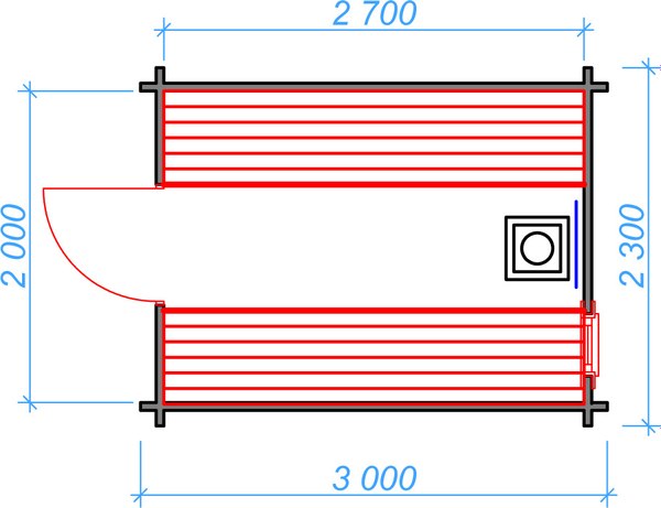 Баня из бруса Вирабуд Мини 3м