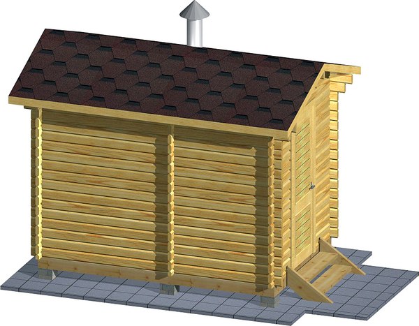 Баня из бруса Вирабуд Мини 3.5м