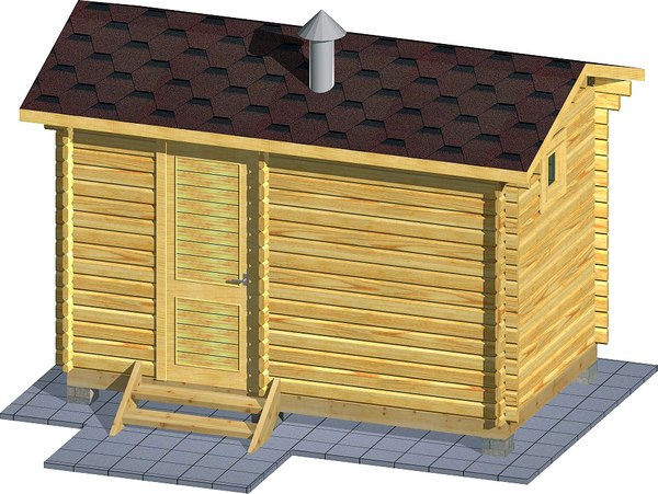 Баня из бруса Вирабуд Мини 4м