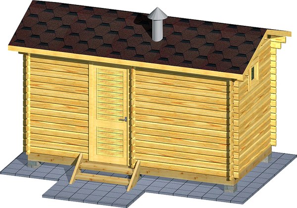 Баня из бруса Вирабуд Мини 4.5м