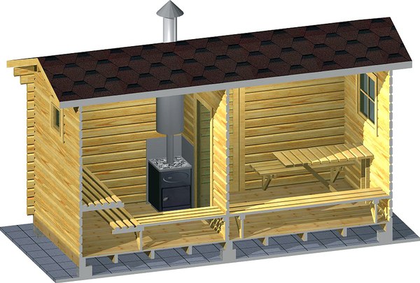 Баня из бруса Вирабуд Мини 5м
