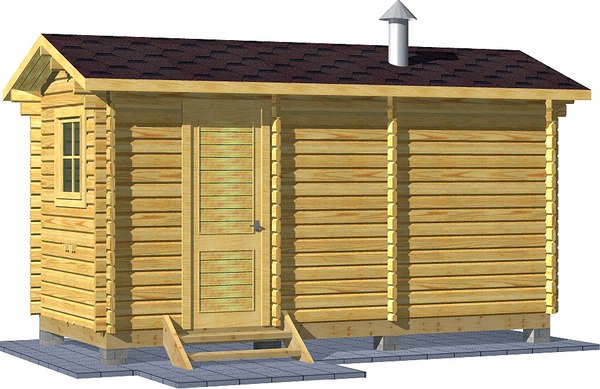 Баня из бруса Вирабуд Мини 5м